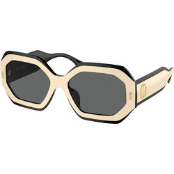 Tory Burch TB7192U 196187 Ανδρικά Γυαλιά Ηλίου Πολυγωνικά Κοκάλινα Λευκά με Μαύρο Φακό