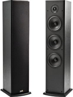 Polk Audio T50 Ζεύγος Ηχείων Hi-Fi Δαπέδου 150W 2 Δρόμων Black
