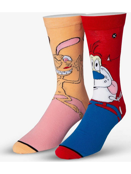 ODD SOX Ren & Stimpy 360 Ανδρικές Κάλτσες Ψηλές με Σχέδια Πολύχρωμες OSRSTRNST