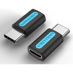 VENTION Type-C Male to Micro USB 2.0 B Female Adapter Black PVC Type (CDXB0) (VENCDXB0)