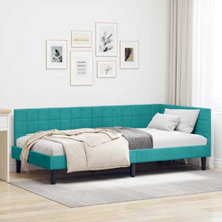 vidaXL Κρεβάτι Μονό Υφασμάτινο με Τάβλες 100x200cm 42016446