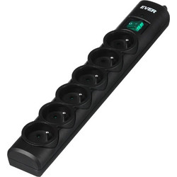 Ever OPTIMA surge protector 1.5 m (6 x UTE 10 A black) - (T/LZ08-OPT015/0000)