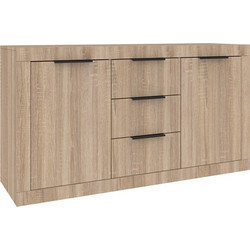 Μπουφές Doha pakoworld σε sonoma απόχρωση 150x45x80.5εκ
