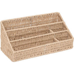 Θήκη γραφείου πολ.θέσεων τεχν.RAFFIA φυσικό 33x15x15,3cm - Plastona