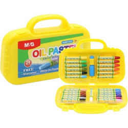 M&G Oil Pastel - Βαλιτσάκι με Λαδοπαστέλ 24 Χρώματα & Ξύστρα