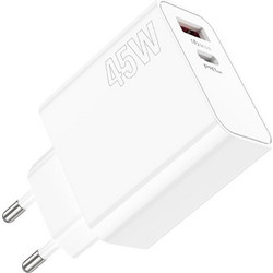 Lamtech Φορτιστής Χωρίς Καλώδιο με Θύρα USB-A & USB-C 45W Power Delivery & Quick Charge 3.0 White