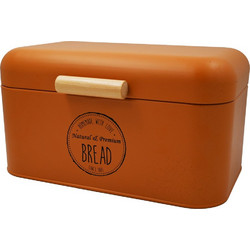 Αρτοθήκη Cozy Μεταλλική με λαβή Bamboo Terracotta