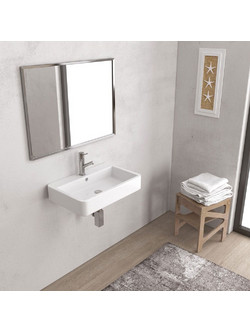 Νιπτήρας Αναρτώμενος Contour 61060 60x40x12cm White Karag Πορσελάνη