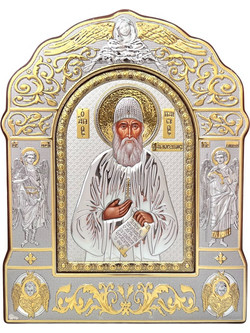 Επάργυρη εικόνα Άγιος Παΐσιος 25x20cm Prince Silvero MA/E3827AX