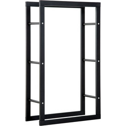 Homcom Μεταλλική Ξυλιέρα Τζακιού 60x25x100cm 820-146