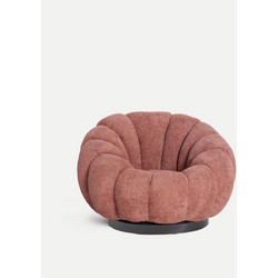 Πολυθρόνα Περιστρεφόμενη Boucle Ayent Kodu Home Design Ύφασμα βαμβάκι/Ατσάλι Μ: 93 εκ. Π: 90 εκ. Υ: 67 εκ