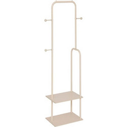 Κρεμάστρα δαπέδου μεταλ./ξύλο μπεζ 45x31x164cm - Plastona