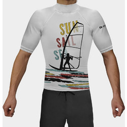Athlon Κοντομάνικο Rash Guard - Sea Sail Surf (STOCK) Λευκό