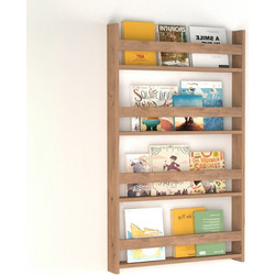 Επιτοίχια βιβλιοθήκη - ραφιέρα Montessori Megapap χρώμα pine oak 74x10x120εκ