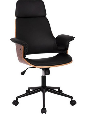 HomeMarkt Superior Pro Καρέκλα Γραφείου Διευθυντική με Προσκέφαλο και Ανάκλιση Μαύρη HM1110.01