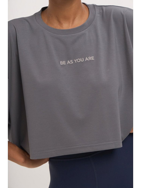 Baya Αθλητικό Cropped Top | Shark Gray