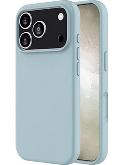 Θήκη Rubber Ενισχυμένης Σιλικόνης για iPhone 17 pro max Μπλέ-Γκρί