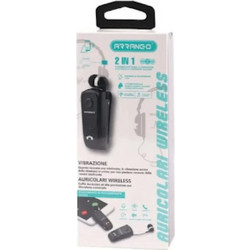 Arrango AC76124 Ακουστικό Bluetooth In Ear Πέτου Black