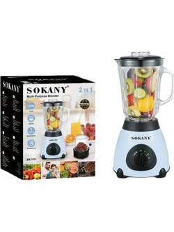 Sokany SK-179 Μπλέντερ για Smoothie 1.5lt 1500W Μπλε