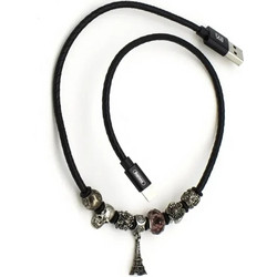 Καλώδιο - Κόσμημα Remax RC-058m Data Cable Jewellery Usb to Micro Usb 0,5m - ΡΟΖ