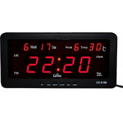 Ψηφιακή Πινακίδα Ρολόι Θερμόμετρο LED DIGITAL CLOCK 2158