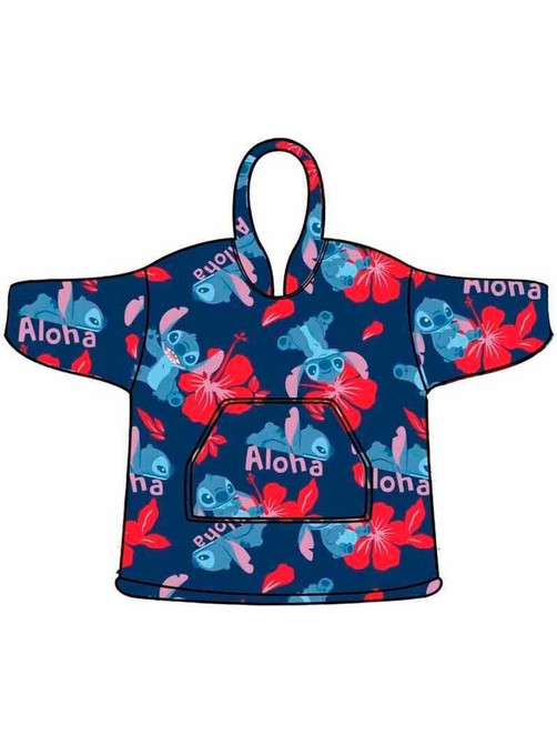 Disney Stitch oversize sweatshirt coat kids coral