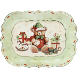 Brandani Χριστουγεννιάτικη Πιατέλα Πορσελάνη Coccole 33cm