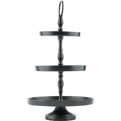 Εταζέρα Τριώροφη Servir 026007 20x20x35cm Black Αλουμίνιο