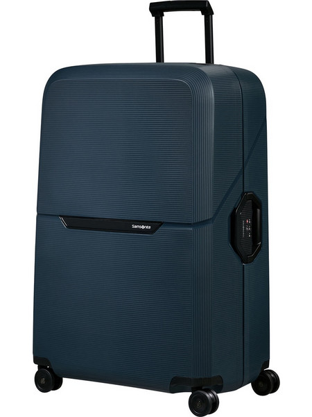 Samsonite Magnum Eco Βαλίτσα Μεγάλη 81x55x36cm με 4 Ρόδες Navy Μπλε