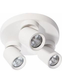 Evivak Σποτ τριπλή ροζέτα Aurora 3xGU10 Φ60mm κινητό Λευκό - (109291)