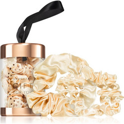 BrushArt Gift for You Slim & Midi satin scrunchie set λαστιχάκια για τα μαλλιά Blonde latte 3 τμχ