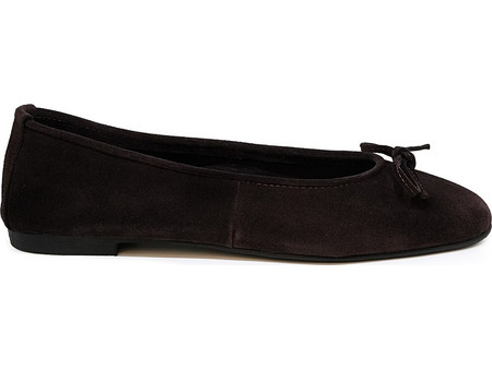 Bigshoes GA1134-05 Δερμάτινη Μπαλαρίνα Καφέ
