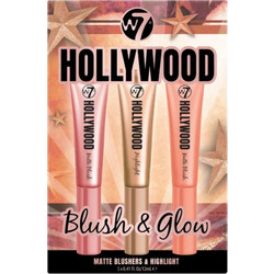W7 Hollywood Blush and Glow Σετ Μακιγιάζ για το Πρόσωπο Blush And Glow 3τμχ