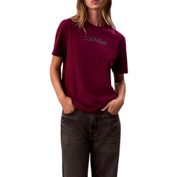 CALVIN KLEIN LV047E821G 2E5 Μωβ T-shirt Ss classic foil Calvin Klein tee