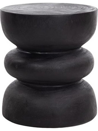 ows-0900007 Σκαμπό Najib Black (40x40x45) suar wood Soulworks