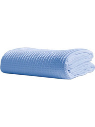 Κουβέρτα Πικέ 300gsm Summer Lines Με Ύφανση Waffle 100% Βαμβακερή Γαρύφαλλο - SKY BLUE, 170x265