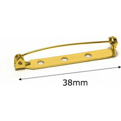 Βάση Καρφίτσας Σιδερένια 38mm 235101532 Χρυσο 10 τεμαχια