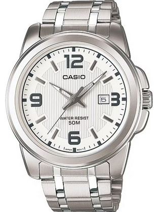 Casio Ανδρικό Ρολόι με Ασημί Μεταλλικό Μπρασελέ MTP-1314D-7A