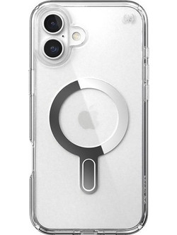 SPECK IPHONE 16 PLUS CASE (150715-3199) PRESIDIO PERFECT CLEAR + CLICKLOCK (CLEAR/CHROME)