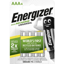 Energizer Accu Recharge Universal AAA 500mAh 4τμχ