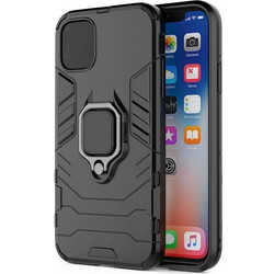 Powertech Ring Armor Back Cover Black (iPhone 14 Pro)