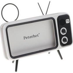 Ασύρματο Ηχείο Bluetooth και Βάση Κινητού Τύπου Vintage TV PTH-800 Peterhot