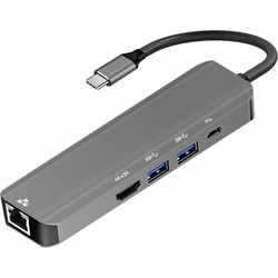 ART Adapter Hub 5in1 Usb C OEM-C15-1 silver