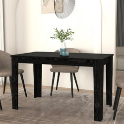 Τραπέζι Darlen Megapap χρώμα sencron black 125x72x74εκ