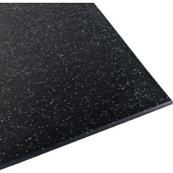 Αντικραδασμικό δάπεδο 1000 x 1000 x 15 mm μαύρο με γκρι στίγματα