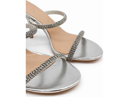 ΓΥΝΑΙΚΕΙΑ MULE ΜΕ STRASS 2530 Ασημί - 2530