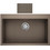 Crown Quadra Q-81 Ένθετος Νεροχύτης Γρανίτη Moka 79x50cm