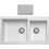 Crown Quadra Q-86 Ένθετος Νεροχύτης Γρανίτη Bianco Ice 86x50cm