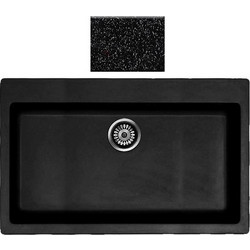 Crown R-81 Economic 6881 Ένθετος Νεροχύτης Γρανίτη Granite Black