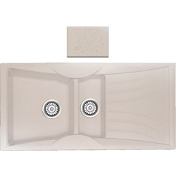 Sanitec Classic 329 Επικαθήμενος Νεροχύτης Γρανίτη Ματ Granite Cappuccino 104x51cm